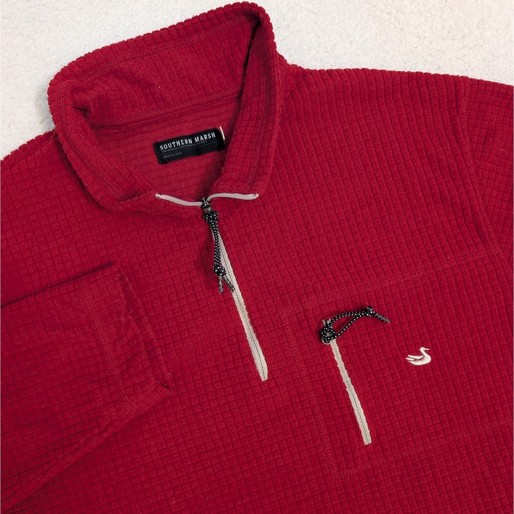 Southern Marsh Mens Sm‎ Fieldtec 1/4 Zip Pullover  Textured